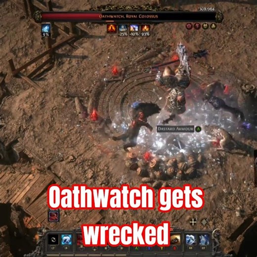 Oathwatch gets wrecked with werewolf build 🥶🥶 #pathofexile2 #shorts #gaming #pc #arpg #fypシ #boss
