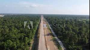 Aerial view of highway road construction in Nepal. Construction site. Kathmandu–Terai Expressway, also known as Fast Track, is an under construction road connecting Kathmandu and Nijgadh in souther
