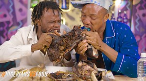 1.2K views · 54K reactions | Today sunday we task two comedians to finish a tender dragon head. | Nigerians VS Food | Facebook