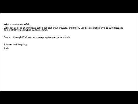 Windows Management Instrumentation WMI