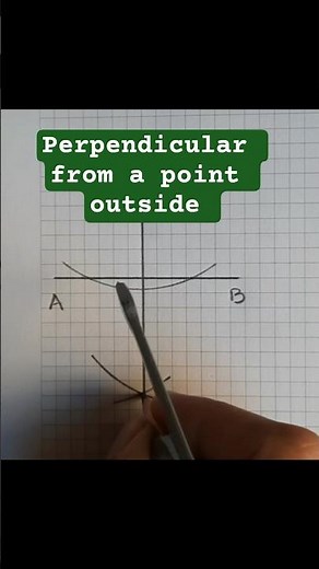 Easy way to draw Perpendicular from a point outside a line #perpendicular #shorts #drawing #ytshort