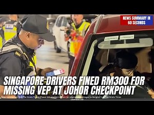 Singapore Drivers Fined RM300 for Missing VEP at Johor Checkpoint