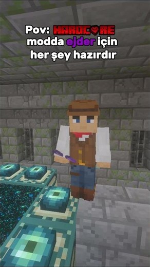 Everything is ready to go to the End in Minecraft hardcore mode 😏 #minecraft #minecraftmeme #gaming