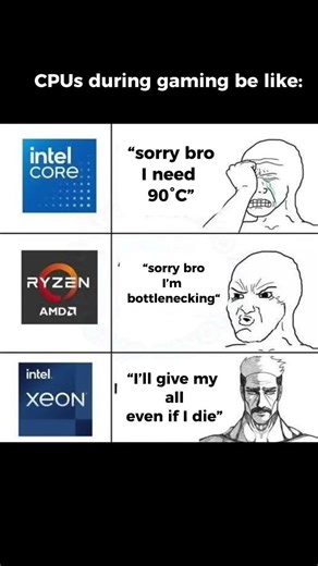 Xeon users fighting for their lives just to keep the game at 60 FPS 💀