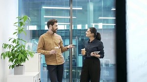 Two Colleagues Engaged Friendly Conversation Coffee Stock Footage Video (100% Royalty-free) 3794196057 | Shutterstock