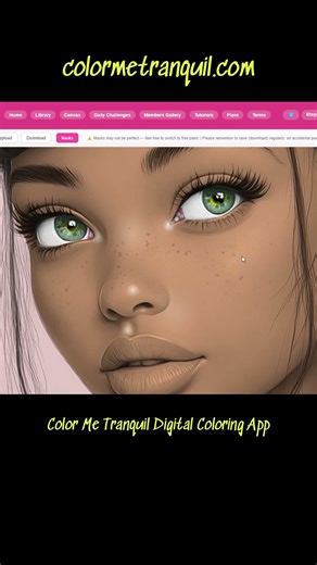 Color Me Tranquil Digital Coloring App - Coloring Tutorial for Beginners - Time Lapse
