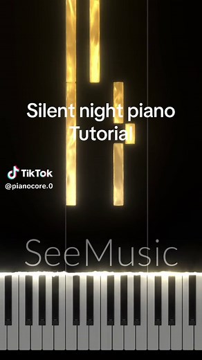 Silent night piano tutorial #piano #tutorial #easy | Piano tutorial