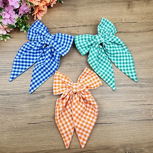 DIY Gingham Fabric Bow Hair Clips – Cute and Easy Tutorial | Modelist/Terzi Hatice DEMİR