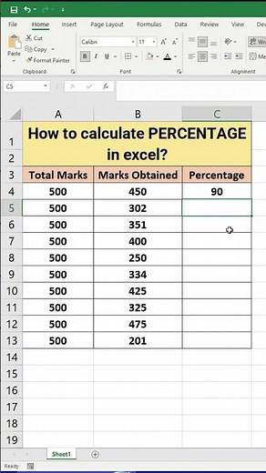 💯 Learn How to Calculate Percentage in Excel | Percentage Formula Explained! 💻