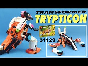 Tutorial: Let's build Trypticon (Transformer) / Dinosaur from LEGO Creator 31129: Majestic Tiger