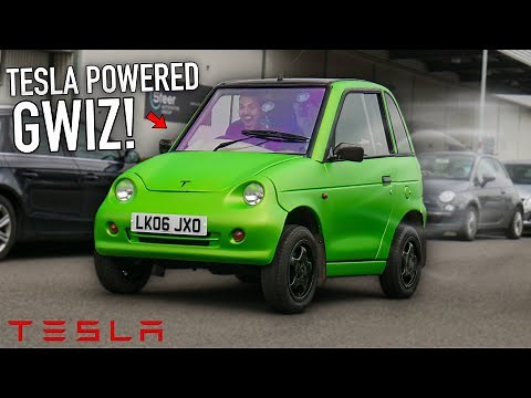 TESLA POWERED GWIZ! First Drive!