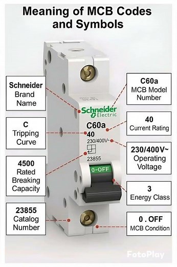 MCB Code and Symbols #mcbox #mcb #mcbconnection #circuit #fuse #shortvideo #reels #vlog