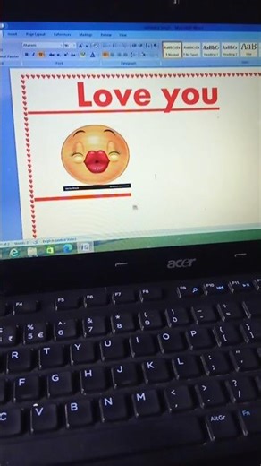 love You 🥰 Symbol in Ms Word UsingKeyboard Shortcut Key #shortcutkeys#msword #shortfeed #windows #pc