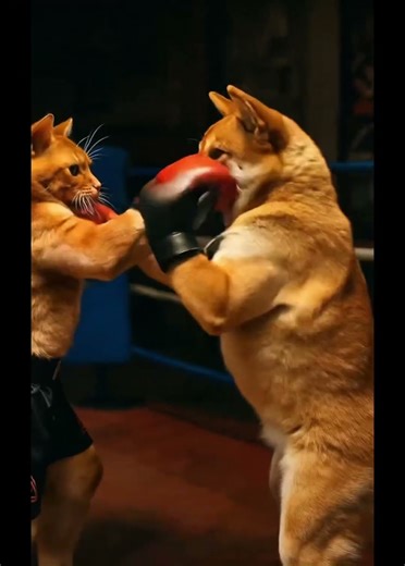“EPIC BOXING BATTLE 🥊 | Cat vs Shiba Inu – Who Wins?”