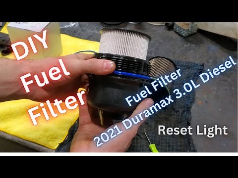 2017-2024 GMC CHEVY 3.0L Duramax Diesel Fuel Filter Change Replace Location Reset AT4 1500 2500 3500