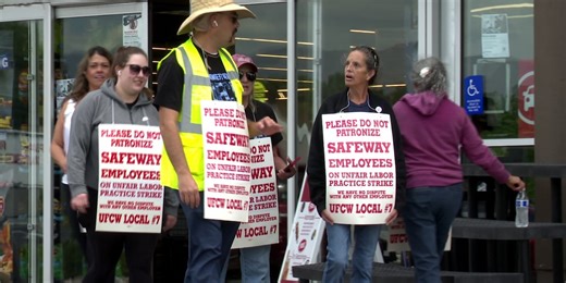 ‘Unfair labor practice’ strike continues outside of Colorado Springs Safeway
