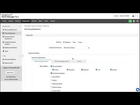 Automate the patch testing process with ManageEngine Patch Manager Plus
