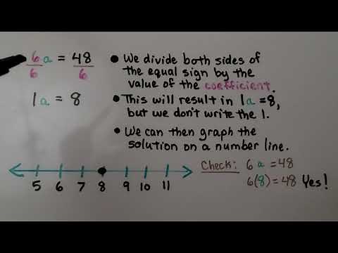 6th Grade Math 11.3c, Using Division to Solve Equations, Inverse Operations
