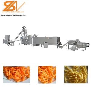 [Hot Item] Jinan Automatic Puff Chips Fried Baked Kurkure Cheetos Niknaks Making Machine Plant