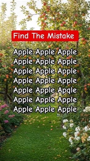 Eyes Test: Can You Find The Mistake #eyetest #brainteasers #challenge #shorts