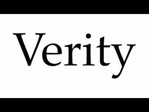 How to Pronounce Verity