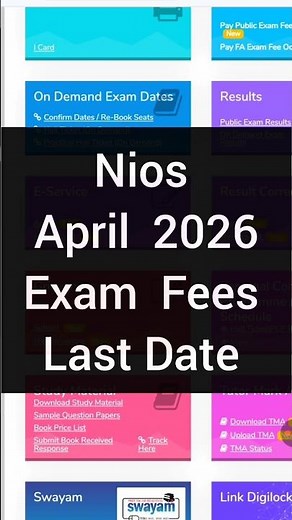 Nios April 2026 Exam Fees Last Date #nios #gurusajjad #niosaprilexamfees