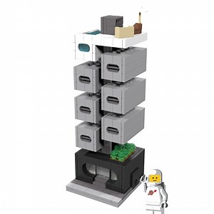 LEGO MOC-8778 Cube Apartments - Mini Modular (Modular Buildings > Mini 2017)