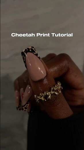 CHEETAH PRINT NAIL ART TUTORIAL 🐆 #nailart #nailtutorial #pressonnails #naildesign #howto #nails