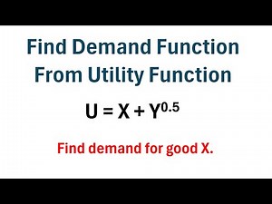 How to Find a Demand Function from a Utility Function