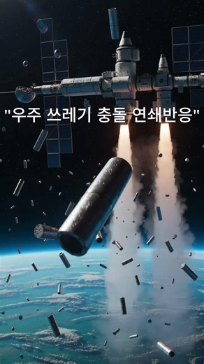 "우주 쓰레기 충돌 연쇄반응"