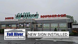 #NEW - The Al Mac's Diner is sporting a brand new fabricated sign made to look like the original. The old sign sustained damage over the past several years. The new signage was just installed today. Each letter is able to light up at night. | Fall River Development News
