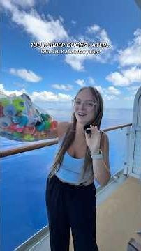 How fast will 100 ducks disappear on my cruise ship? 🦆 #cruise #cruisevlog #rubberducks