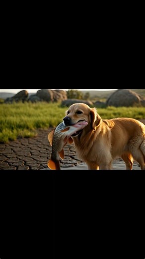 Dog Saves Dying Fish #animal #shorts