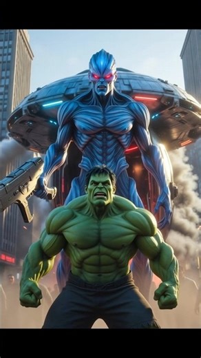 Hulk ke girlfriend ko alien le gye #hulk #hulkvideo #hulkaivideo #aihulk #shorts #viral #shortvideo