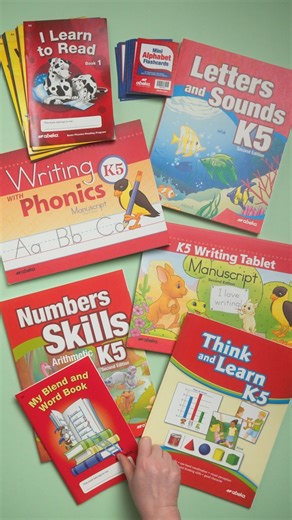 Abeka Homeschool on Instagram: "Explore our K5 curriculum! ✏️ It’s filled with everything you need to help your kindergartener master the basics, from letters and sounds to numbers and early reading skills. Comment KIT to explore our K5 homeschool materials."