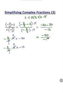Simplifying a Complex Fraction | Step by Step | Q3