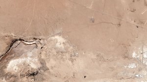 Surface rupture from Ridgecrest, California earthquake spotted from space