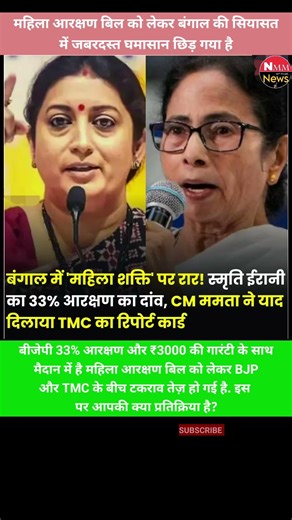 बंगाल में 'महिला शक्ति' पर रार..#news #breakingnews #latestnews #newsupdate #indianews #headlines