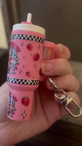 Strawberry Shortcake Tumbler Keychain - Etsy