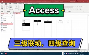 【Access案例系列001】Access教程 三级联动 四级查询
