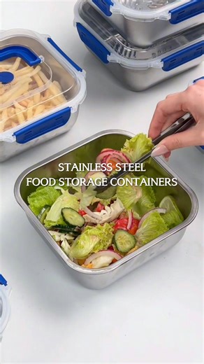 These stainless steel containers keep food fresh, stack neatly, and look great doing it. Ideal for fridge organization, meal prep, or lunch on the go. 綾  Find it at https://temu.to/m/gcnbo6vais2 or with this code fen8634. #Temu #TemuFinds #FoodStorage | Shoptemu | Facebook