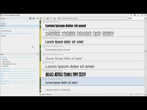 CorelDRAW Graphics Suite X8 - Corel Font Manager (Part 1)