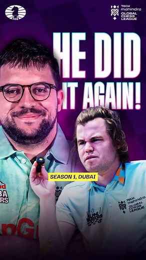 When MVL crushed Magnus under time pressure. Tech Mahindra, Chess.com - India, U Mumba #TechMGCL #MegaMove | Tech Mahindra Global Chess League