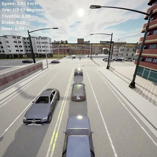 Carla simulation on signalized intersection scenarios 1