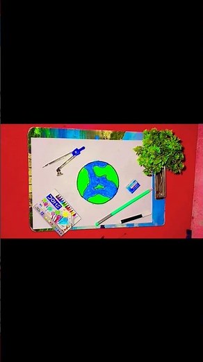 how to make easy earth drawing🌎🌎🌎 #drawing #Earthdrawing #viralvideo