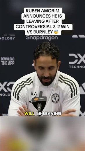 “I’m leaving” - Ruben Amorim ANNOUNCES RESIGNATION - Post Match Interview - Man Utd 3-2 Burnley