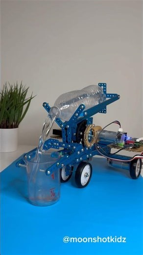 DIY Makeblock “Water serving” interactive robot. Easy and fun robotics and engineering project #mbot