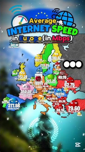 average internet speed in every continent #map#geo#geogrpahy#mapping