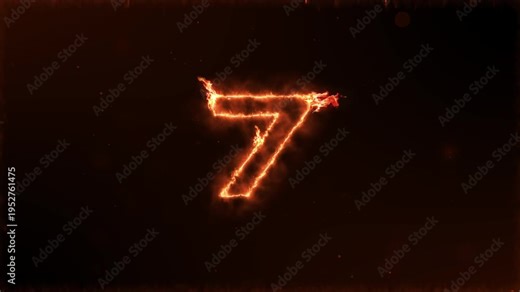 Top ten countdown with fiery textures blazing from ten to one, perfect for countdown videos, gaming content, and promotional visuals.