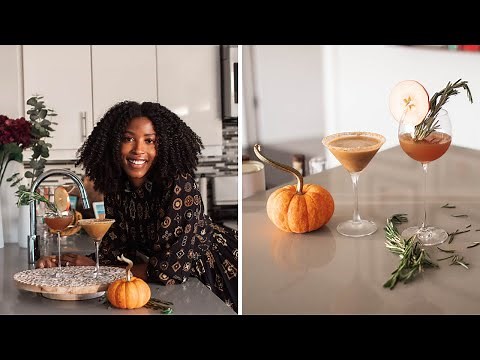 How to Make a Pumpkin Martini and Apple Cider Bourbon Cocktails | Fall Cocktail Recipes